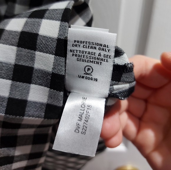 NWOT, Diane Von Furstenberg | Monochrome Gingham Plaid Sleeveless Top - Picture 12 of 16